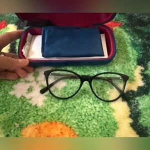 Gucci Black Glasses with Blue Case
